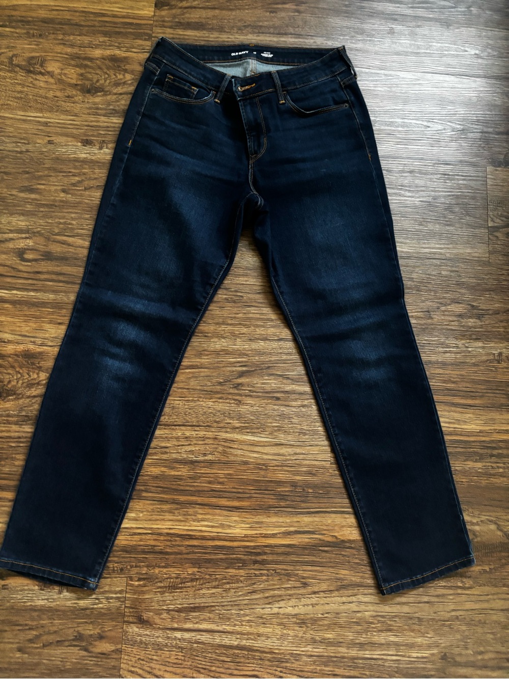 Old Navy Mid Rise Dark Indigo Women's Power Skinny Jeans